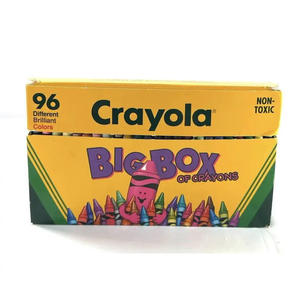 Vintage 1994 Crayola Big Box of 96 Crayon Non Toxic School Art Supplies USA